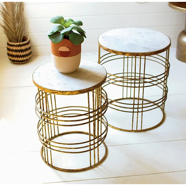 Kalalou 2 Piece Round Marble Side Tabled | Scheels