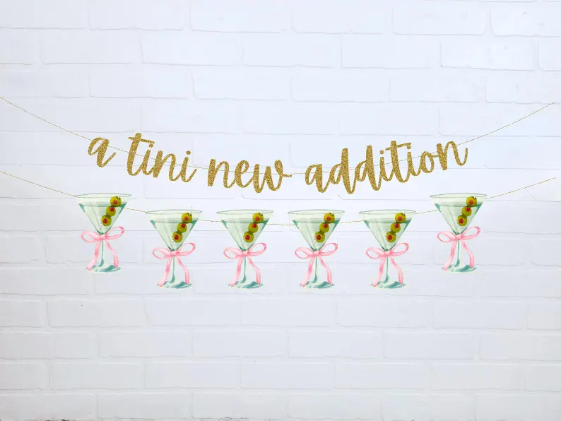 A Tini New Addition | Martini Baby Shower Decorations | Something Tini is on the Way - Etsy | Etsy (US)