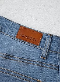 Sidefeel Women's Wide Leg Jeans High Waisted Strechy Raw Hem Denim Pants | Amazon (US)