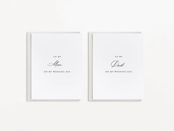 To My Mom and Dad on My Wedding Day Cards Classic Collection - Etsy | Etsy (US)