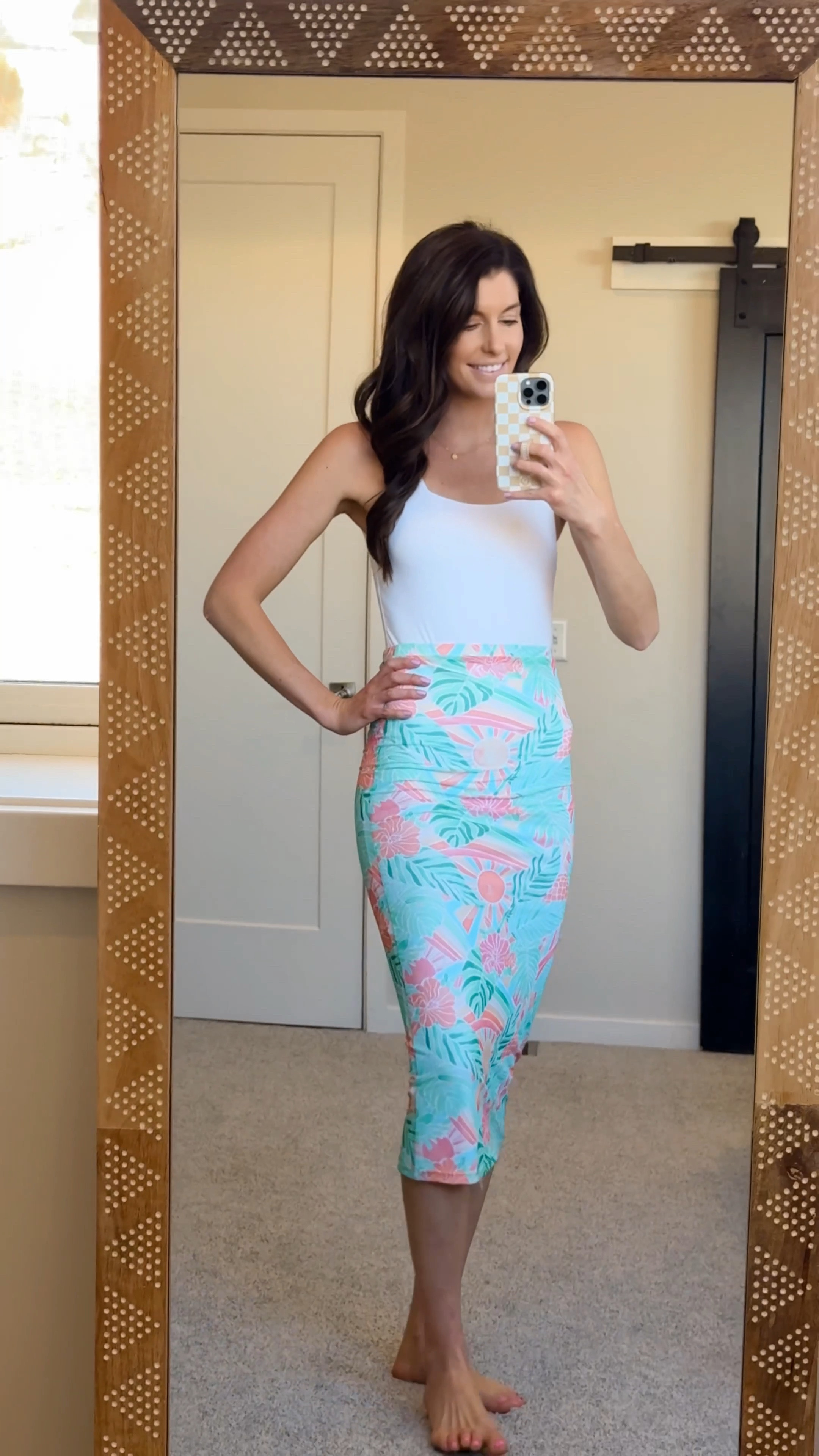 I feel so cute wearing this blue midi skirt! This might be my new favorite fashion find that I'd wear every vacation!
#resortwear #outfitidea #springfashion #capsulewardrobe

#LTKstyletip #LTKSeasonal #LTKfindsunder50