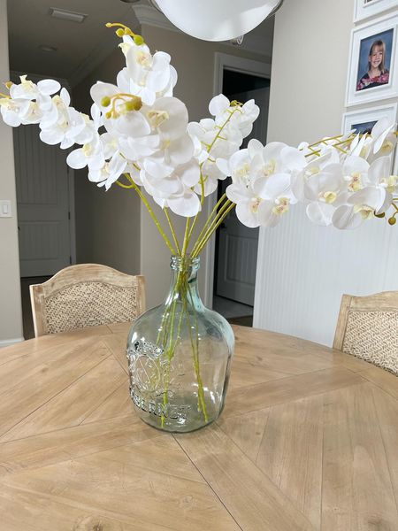 These amazing faux orchids are available in many colors. This is two orders in a gorgeous glass jug vase. LOVE them! Looks great on my dining table! #amazon #amazonhome #founditonamazon #homedecor #orchid #fauxorchid #fauxflower #table #diningtable #homedecor #orchids #flowerstems #diningroom #home


#LTKhome