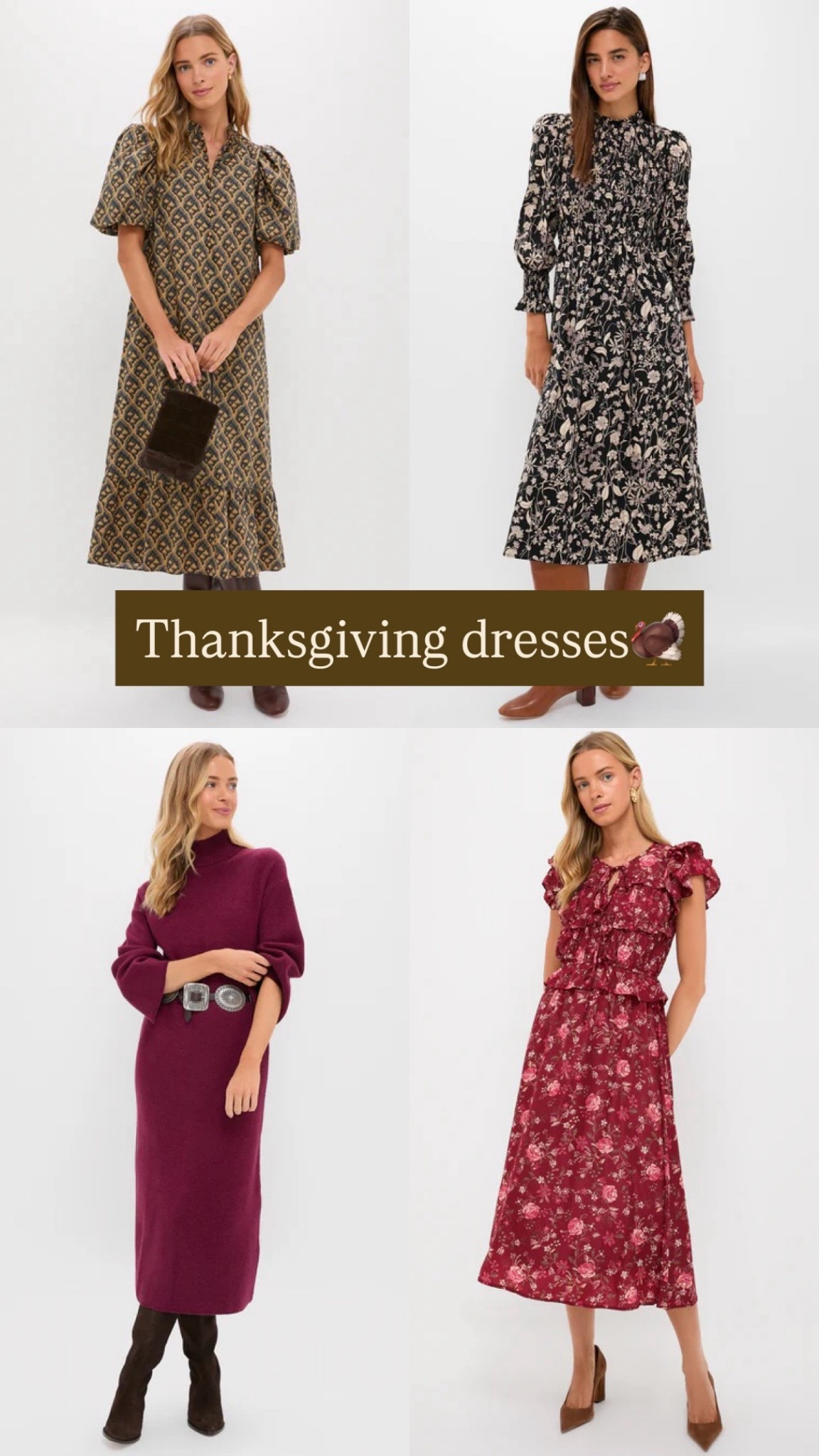 ✨ Thanksgiving Dress Guide 2025 🍂🦃
Looking for the perfect Thanksgiving outfit? These cozy + chic fall dresses are made for holiday hosting, family photos, and all the pumpkin-pie seconds. From classic florals to rich autumn hues, these pieces are comfy, flattering, and perfect for a working-mom wardrobe.

🧡 Shop my favorite Thanksgiving dresses:
• Fall floral midi dresses
• Cozy sweater dresses for hosting
• Holiday-ready prints in warm autumn tones
• Effortless midi silhouettes that pair perfectly with boots

Save this for outfit inspo + tap to shop your Thanksgiving look! 🍁👗

#ThanksgivingOutfit #ThanksgivingDress #FallOutfits #LTKHoliday #LTKFallFashion #WorkingMomStyle