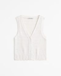 Women's Crochet-Style Sweater Vest | Women's Tops | Abercrombie.com | Abercrombie & Fitch (US)