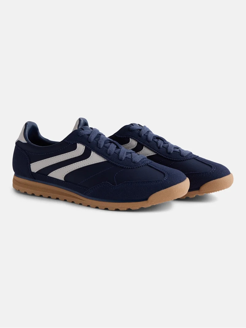 No Boundaries Women's Retro Inspired Lace Up Sneakers | Walmart (US)