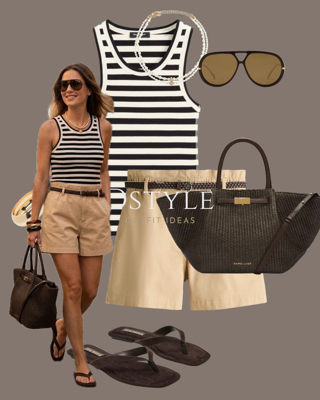 ⚓️ You can never go wrong with a classic striped tank top and relaxed tan shorts. Pairing this look with a textured woven DeMellier tote for ultimate summer resort vibes. ☀️

#DeMellier #StripedTank #CoastalAesthetic #SummerOutfits #MinimalistStyle

#LTKootd