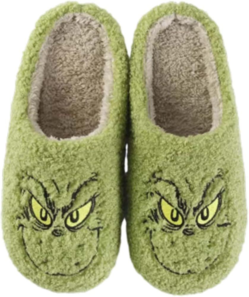 Bad Bunny Pantuflas de dibujos animados de Navidad para mujeres y hombres, pantuflas de felpa de ... | Amazon (US)