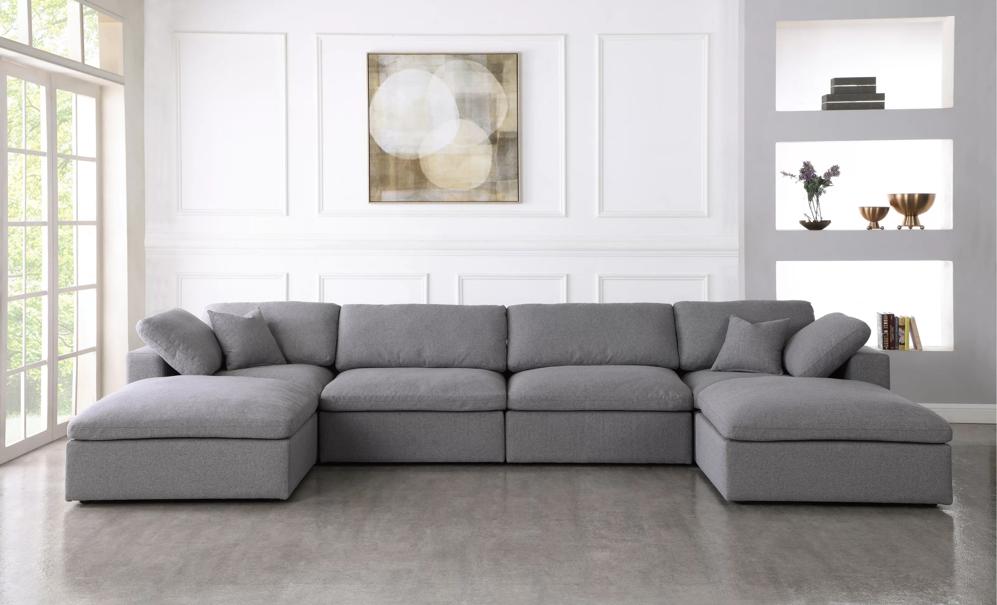Robesonia 158" Wide Modular Sectional with Ottoman | Wayfair North America
