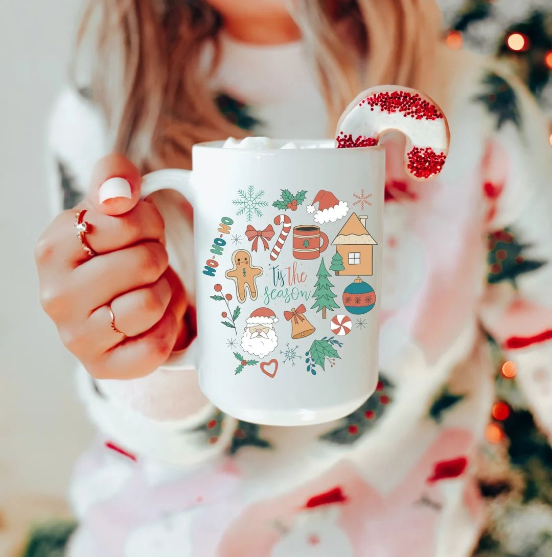 Tis the Season Christmas Mug Seasonal Decor Pinkmas Gift - Etsy | Etsy (US)