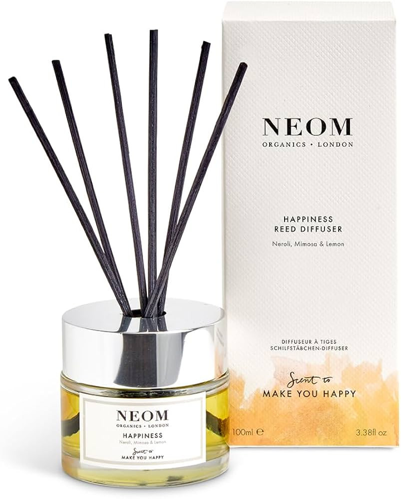 NEOM Happiness Reed Diffuser, 3.38fl oz | Uplifting Scent | Neroli, Mimosa & Lemon Essential Oil ... | Amazon (US)