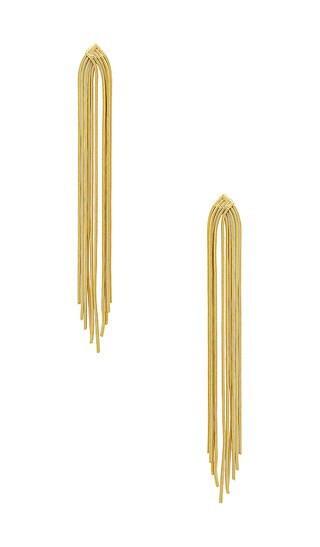 Metallic Rain Earrings in Gold | Revolve Clothing (Global)