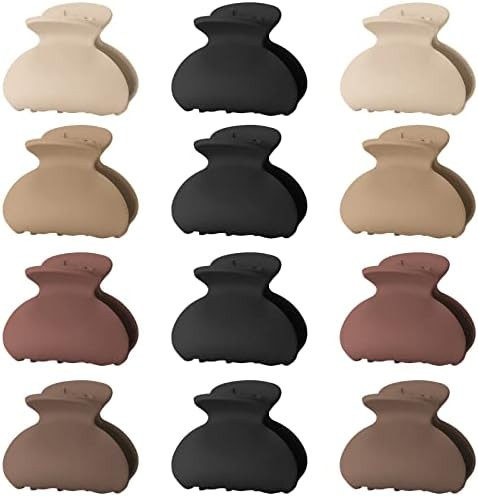 12 Pack Small Hair Claw Clips for Women Thin Fine Short Hair, 1.5 Inch Lolalet Cute Medium Size J... | Amazon (US)