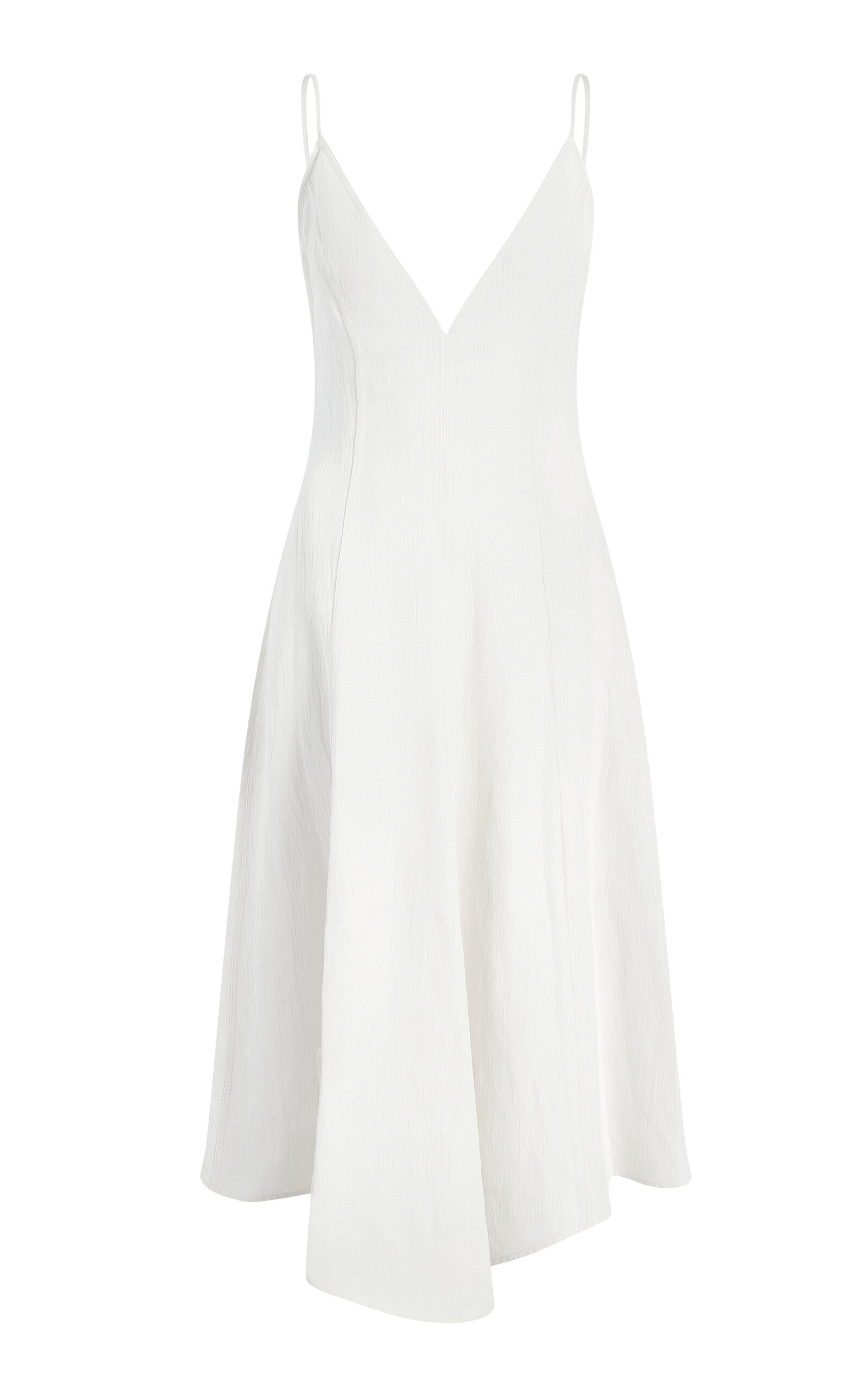 Proenza Schouler - Elaine Cotton-Linen Midi Dress - Ivory - US 0 - Moda Operandi | Moda Operandi (Global)