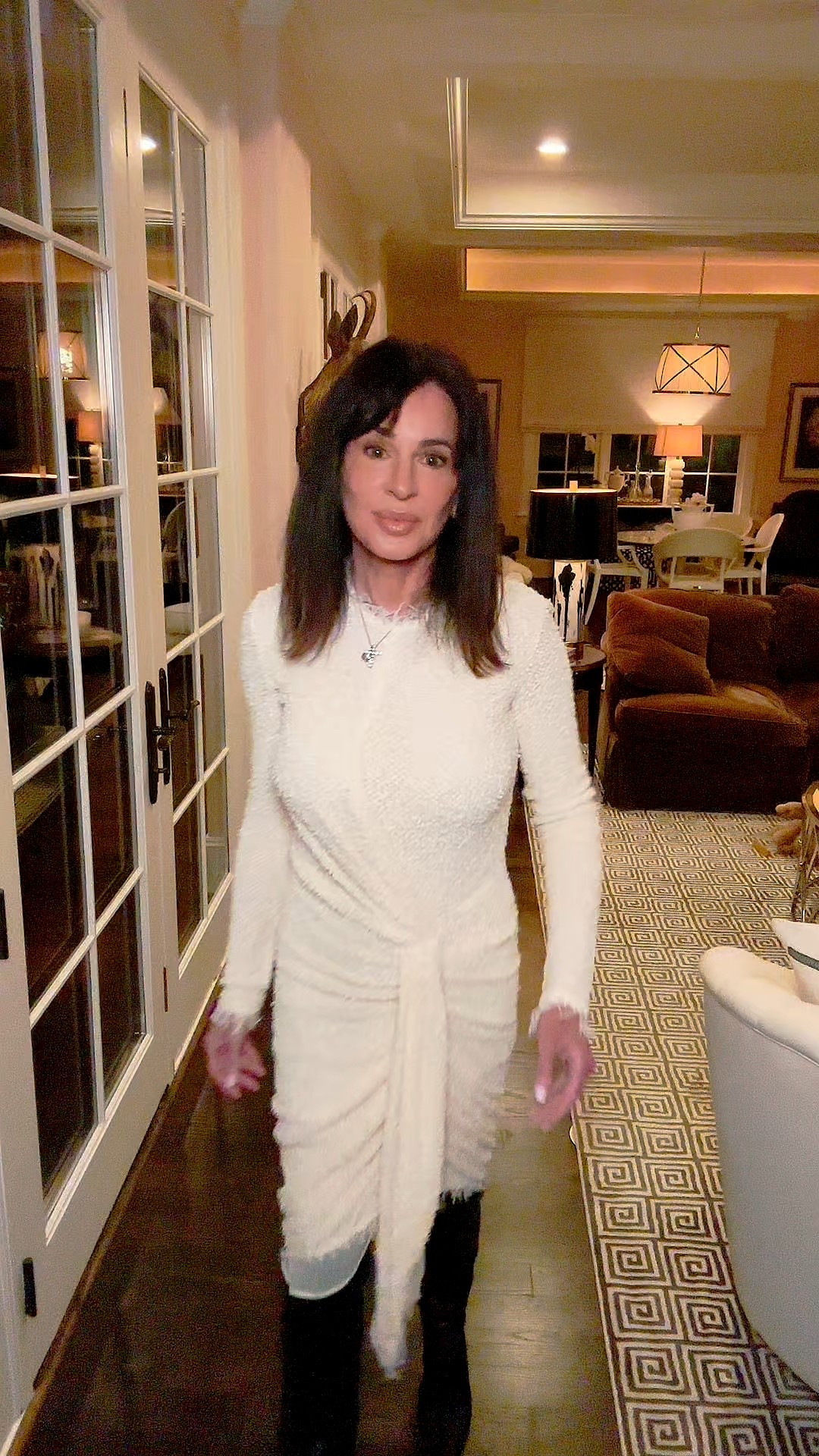 Over the knee faux leather boots. 
Love this knit dress . I am wearing size 2. 

#LTKOver40 #LTKSeasonal