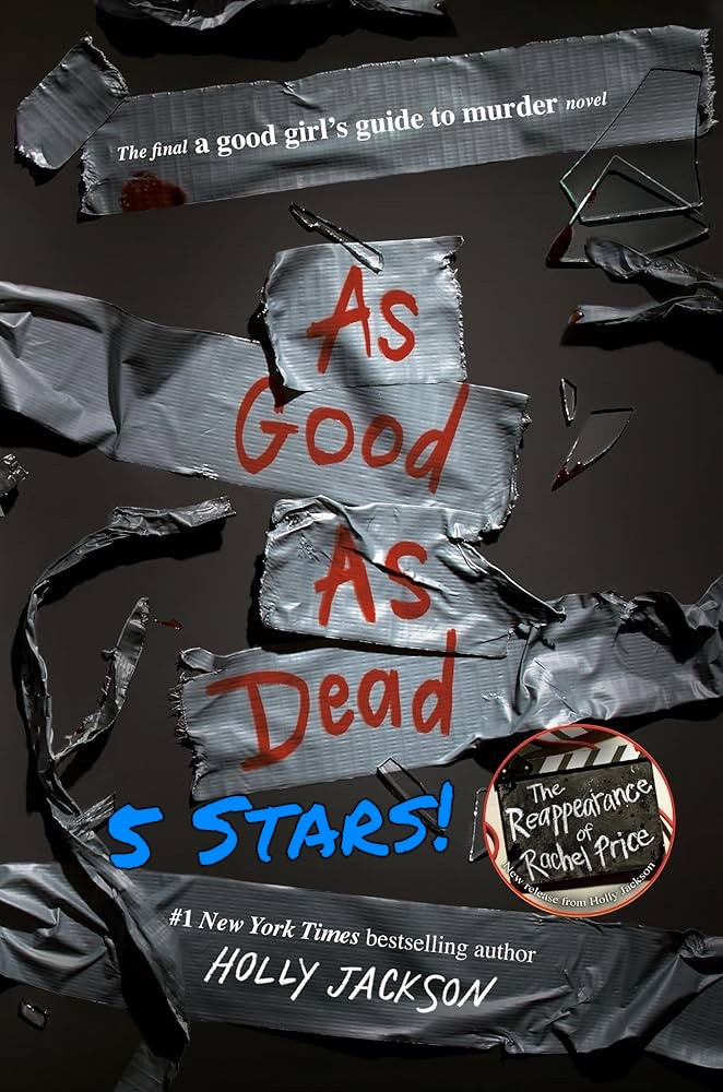 What a series! I had so much fun reading this trilogy! Book 1 was fun. Book 2 had me completely shook. And book 3 had me nervous the entire time. I had no idea where this was going but I’m personally glad it ended the way it did. 

Holly Jackson did an absolutely incredible job connecting each book to the next. I think sometimes when you begin a series of anything, books, movies, shows; you get so wrapped up in the current plots of each one as the years go on, that you start to forget how it all started. And Holly made sure you didn’t forget anything. Everything from start to finish in each book was an important detail that led to the end. 

Kinda sad it’s over! But I don’t want anymore Pip books honestly because I truly think this chapter is over and it’s not something that I think can keep going. And in a fictional world, I wish Pip the best. 

If you’re reading this review and have not read the first one yet, get started and have fun.




#books #ltkbools #thrillers 