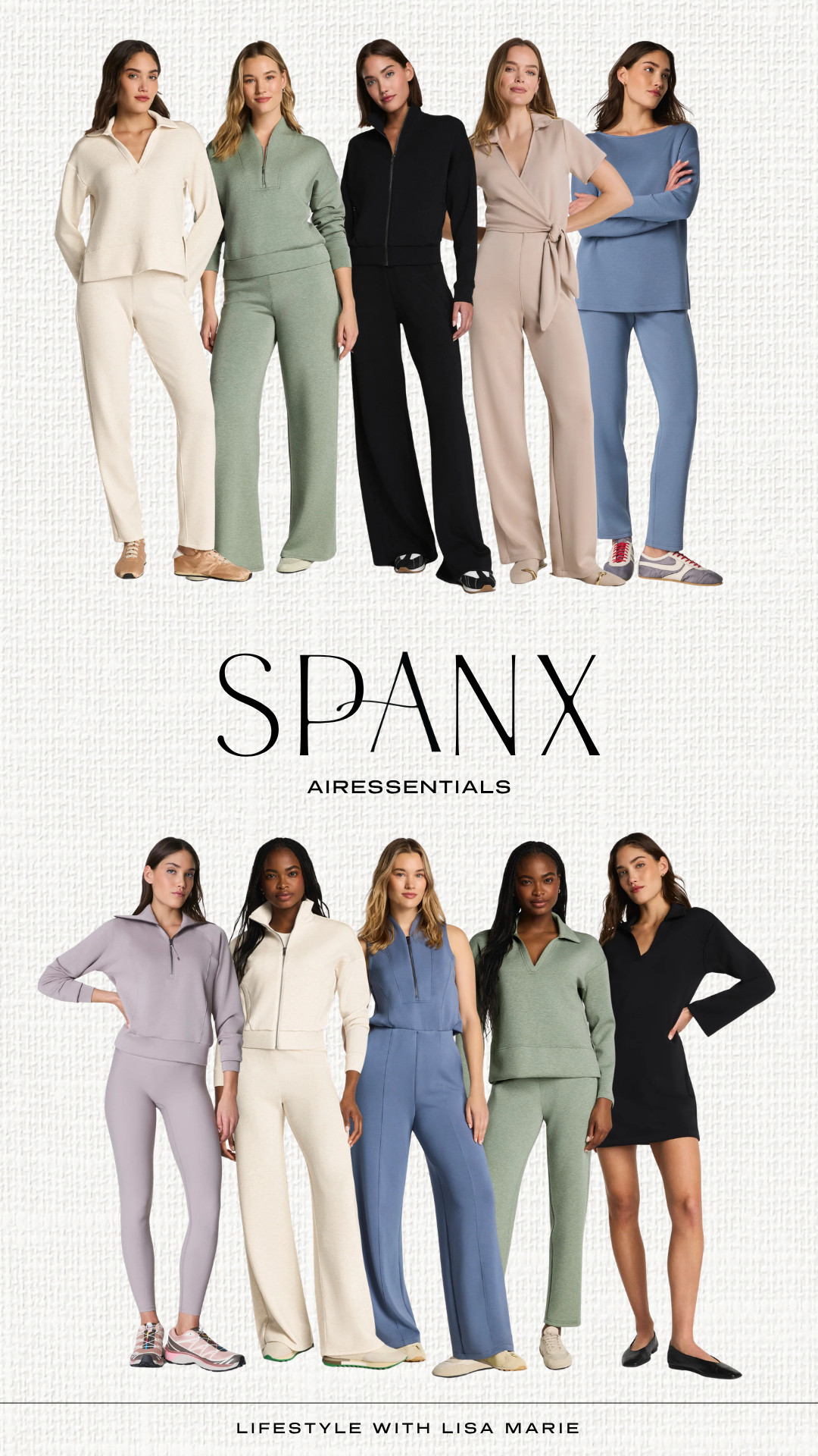 SPANX AirEssentials! Matching sets for travel, lounging, exercising and working out. Comfortable dresses and jumpsuits. Luxury loungewear. Elevated casual outfits. Mom outfits. Lightweight sweatshirts, jacket and pants. Half zip jackets and sweatshirts. Full zip track jackets. Wide leg and slim sweatpants.

#LTKActive #LTKSaleAlert #LTKPetite