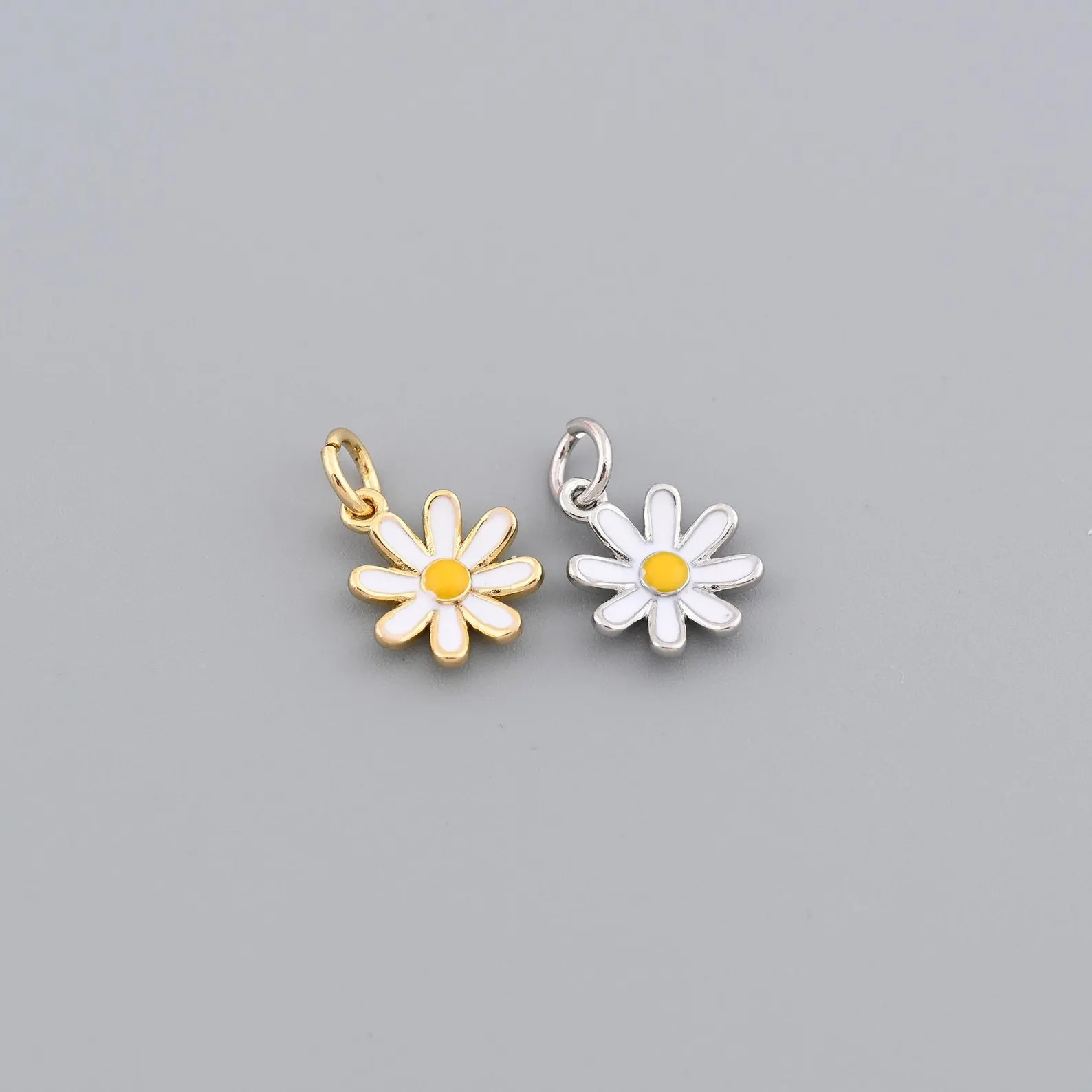 Charming Daisy Enamel Pendant 18K Gold Filled Flower Necklace Cute Summer Jewelry Gift 10.2x12mm | Etsy (Global)