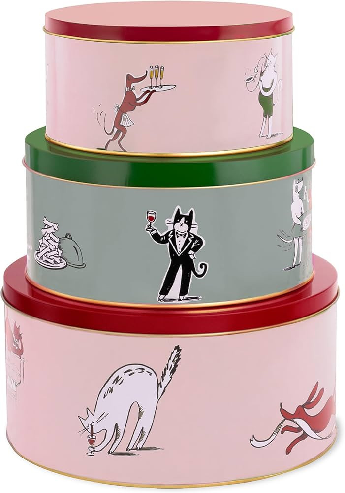 kate spade new york Decorative Tins with Lids, 3 Piece Nesting Tins, Small Medium & Large Metal C... | Amazon (US)