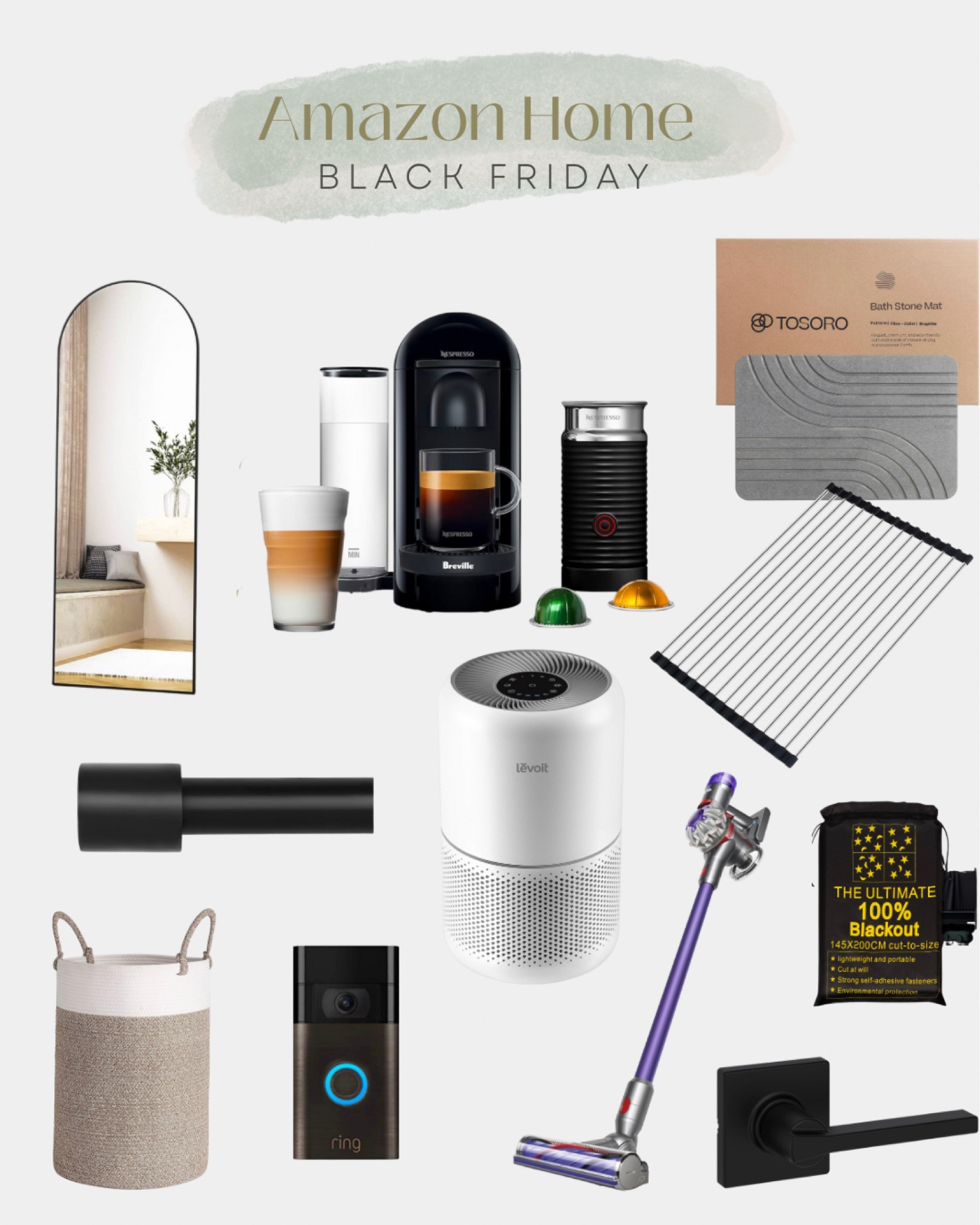 Amazon home favorites that are already on sale for early Black Friday! Recent purchases and things we have had forever and love! 

Affordable floor length mirror, quick dry mat for next to sink, the best blackout curtains for travel (or home), the air purifier we have in all our rooms, black curtain rod, nespresso! 

#LTKGiftGuide #LTKCyberWeek #LTKhome