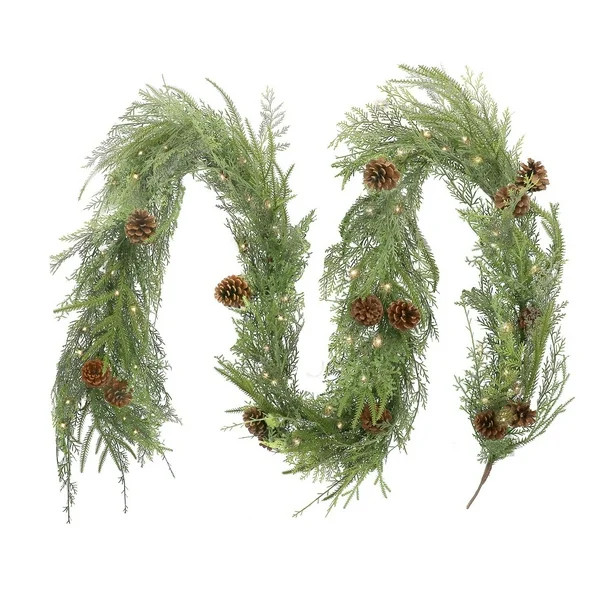 Member's Mark 9' Pre-Lit Cypress Garland with Pinecones | Sam's Club