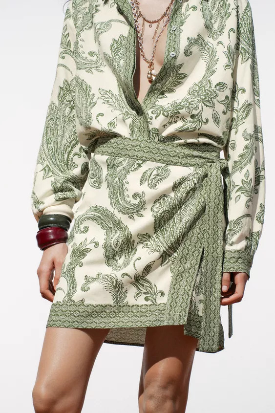 PRINTED SARONG SKIRT | Zara US