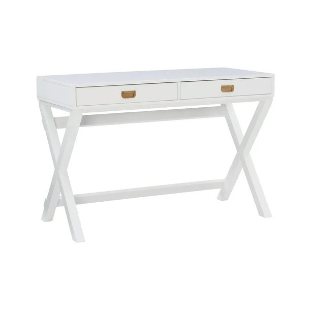 Linon Peggy 2-Drawer Writing Desk, 30" Tall, White | Walmart (US)