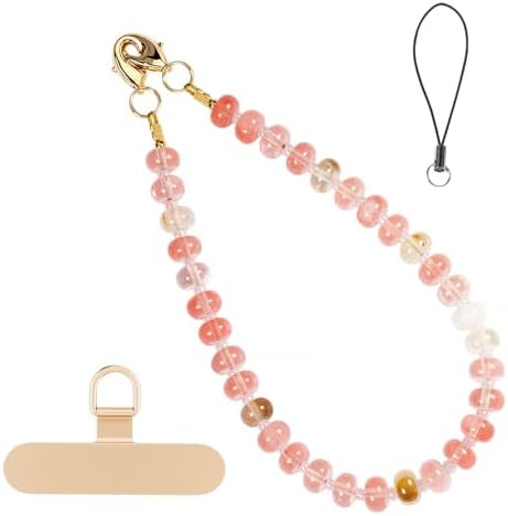 CH.yishi Handmade Natural Gemstone Crystal Beaded Charm Cell Phone Camera Lanyard, Hands-Free Wri... | Amazon (US)