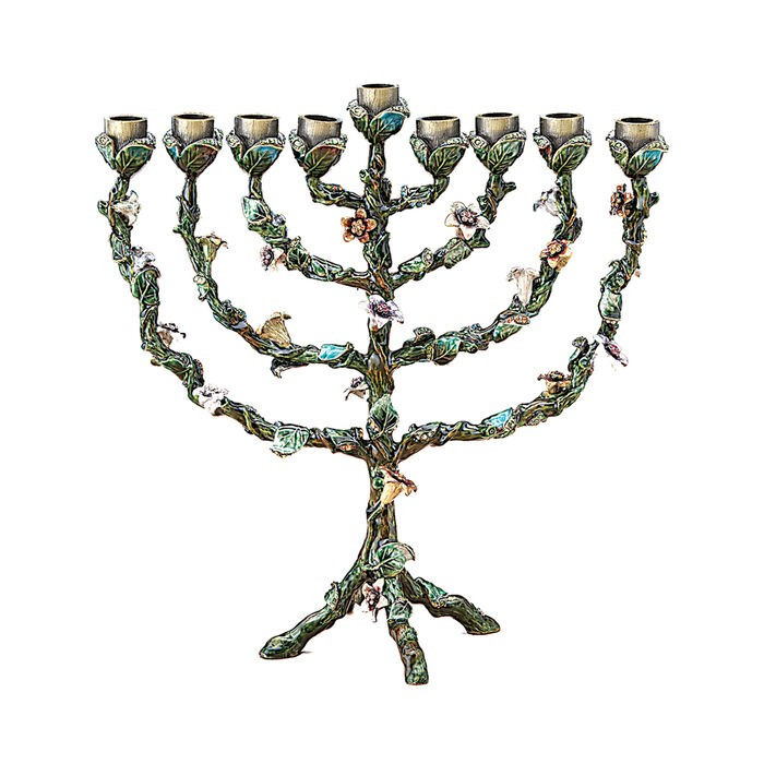 Jeweled Enamel Floral Menorah | Ross-Simons