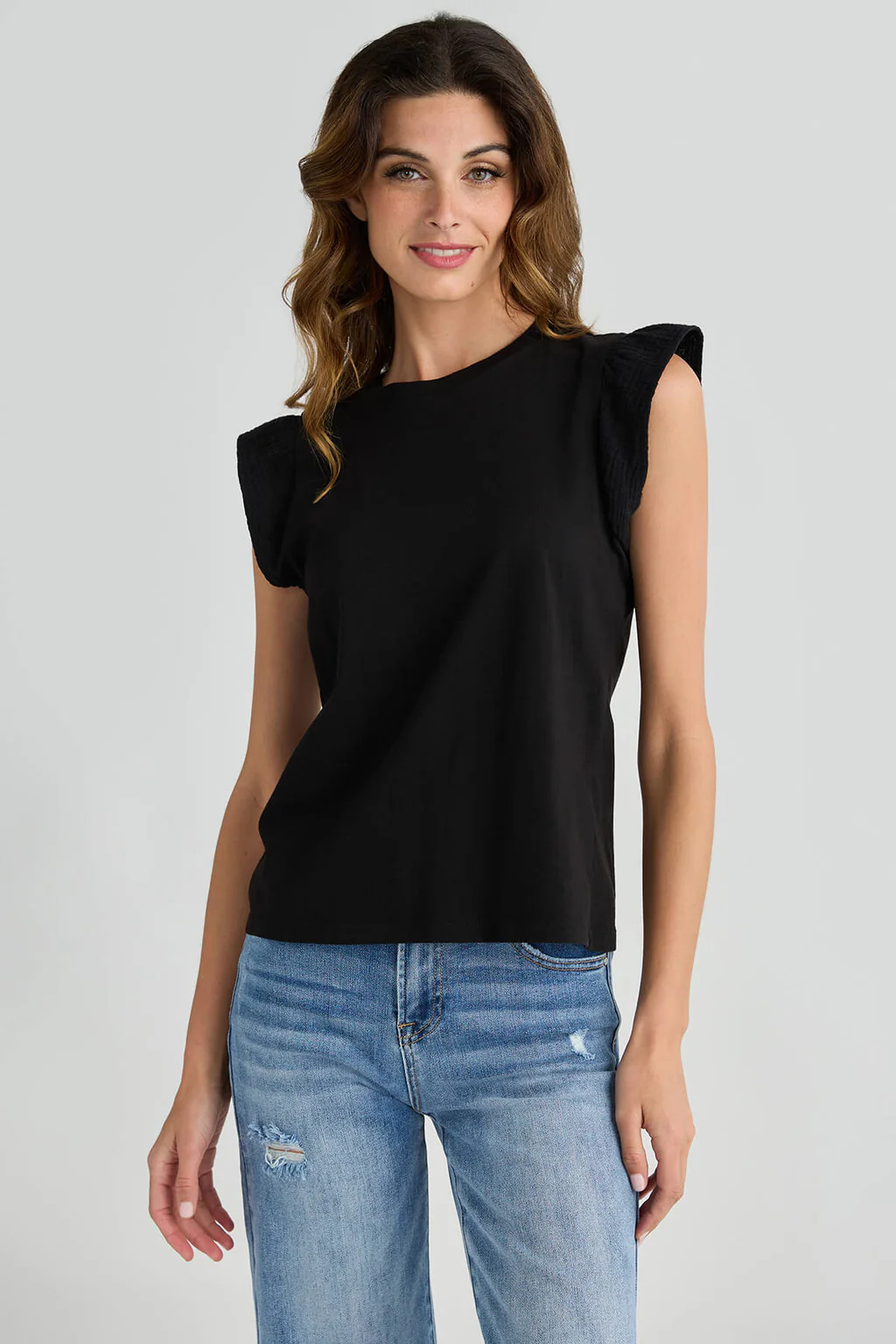 RD Style Bubble Gauze Ruffle Top | Social Threads