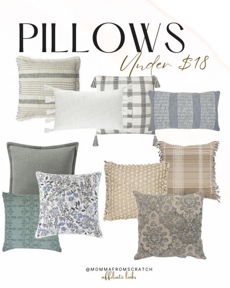 Pillows under $18 with lots of texture and are sobers so you can change them out! Walmart has so m at high end look for less pillow options! 

#LTKhome #LTKstyletip #LTKfindsunder50