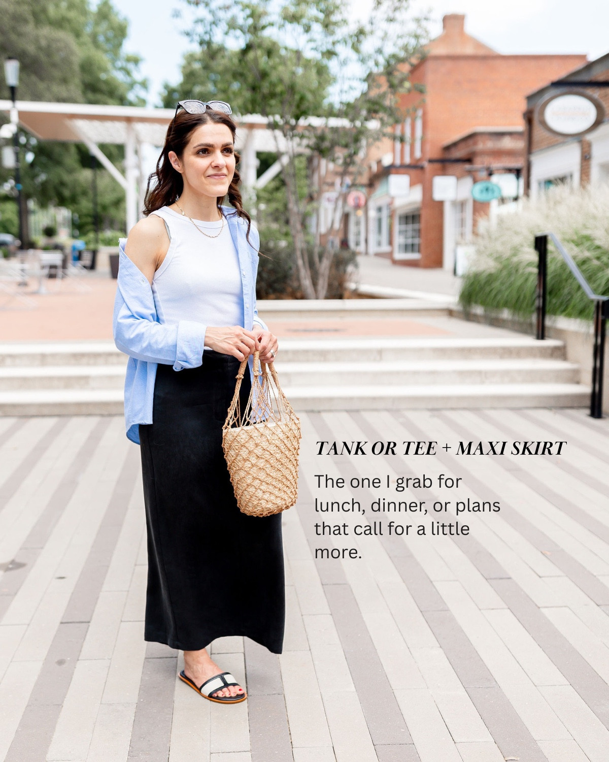 No fail Spring outfit formulas: 
Tank or tee + maxi skirt

The combo I grab for lunch, dinner, or plans that call for a little more. Linked all my current favorites! 

#LTKootd #LTKgrwm #LTKSeasonal