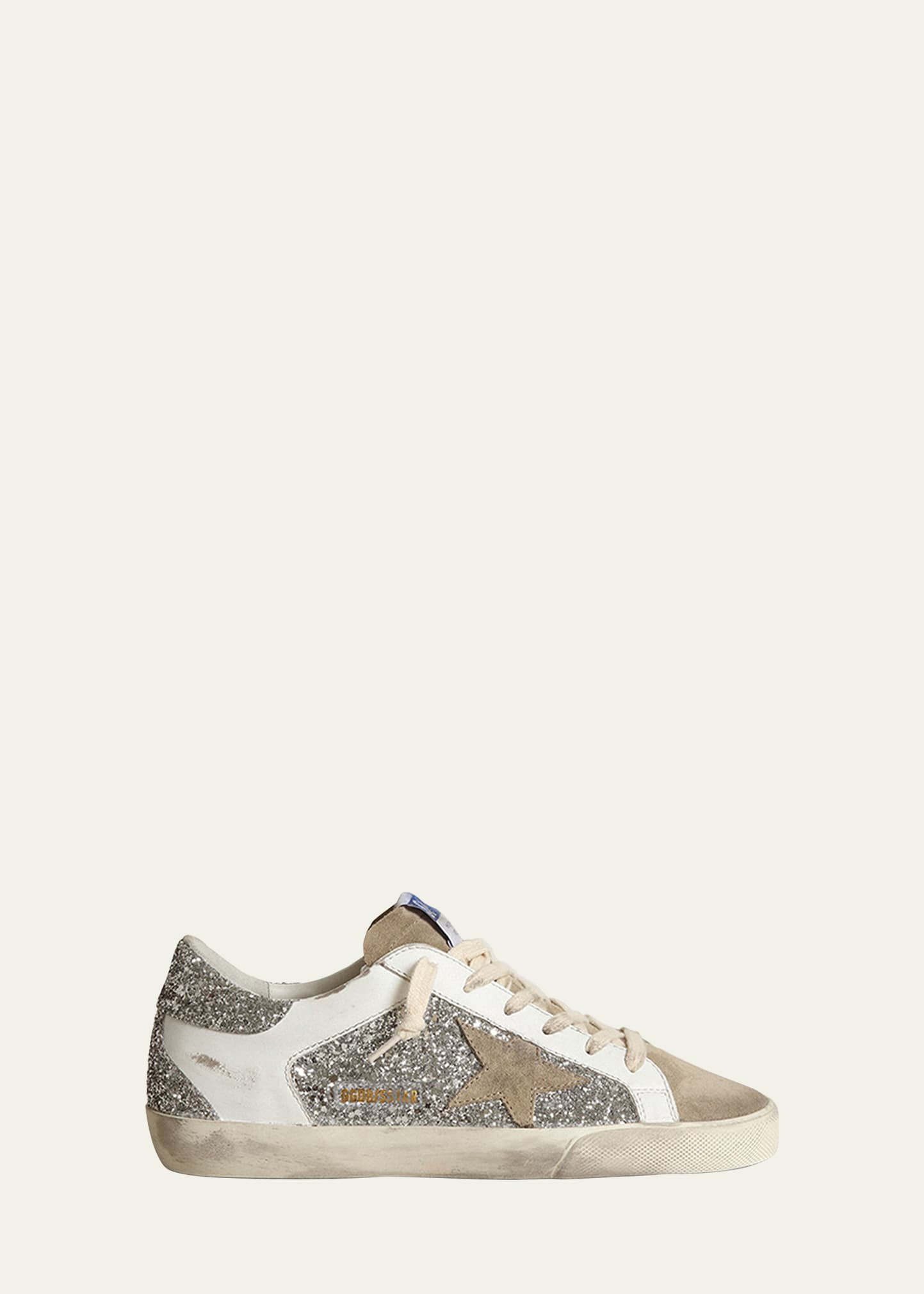 Golden Goose Superstar Leather Glitter Low-Top Sneakers | Bergdorf Goodman