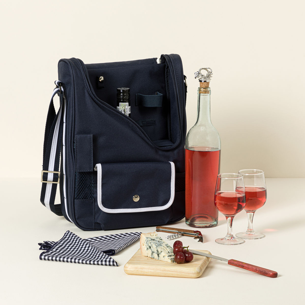 Personalized Deluxe Wine & Cheese Tote | UncommonGoods
