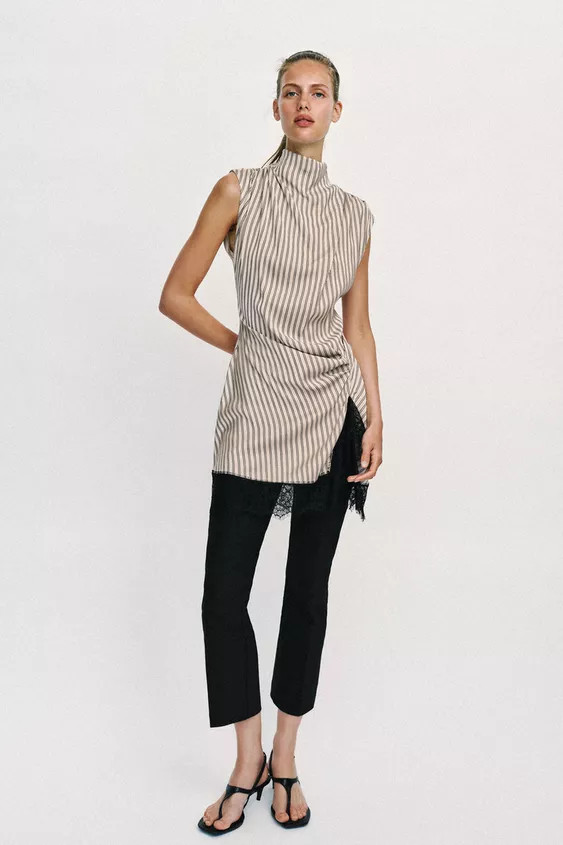 MINI STRIPED LACE DRESS | Zara UK