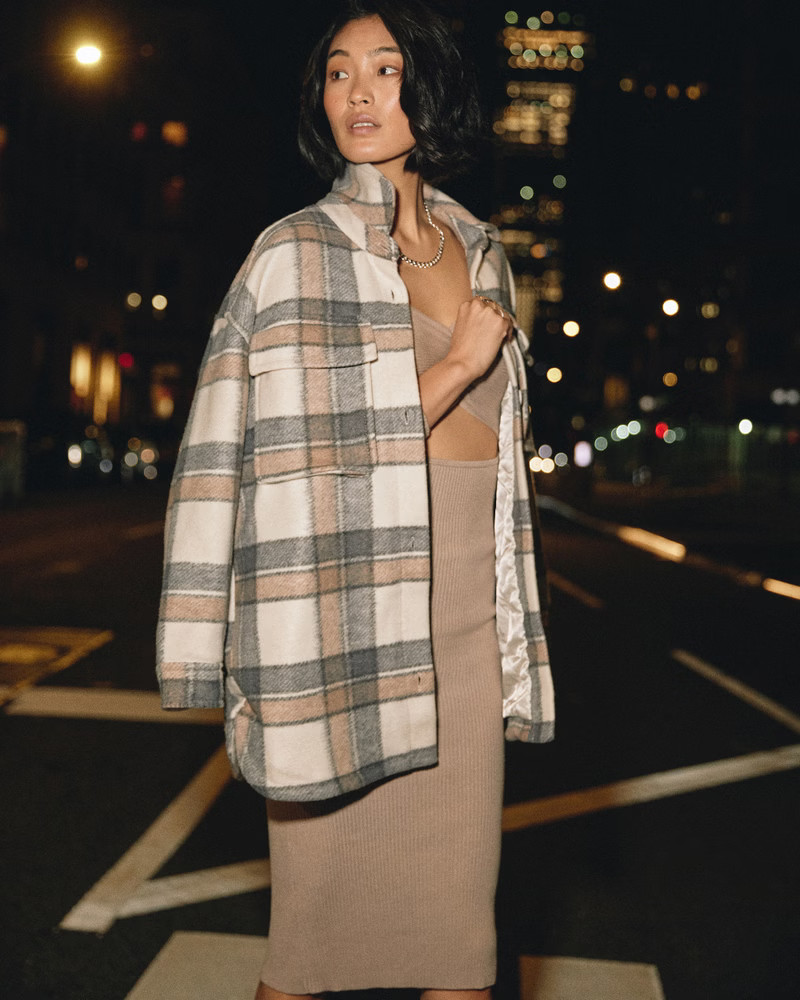 Oversized Cozy Shirt Jacket | Abercrombie & Fitch (US)