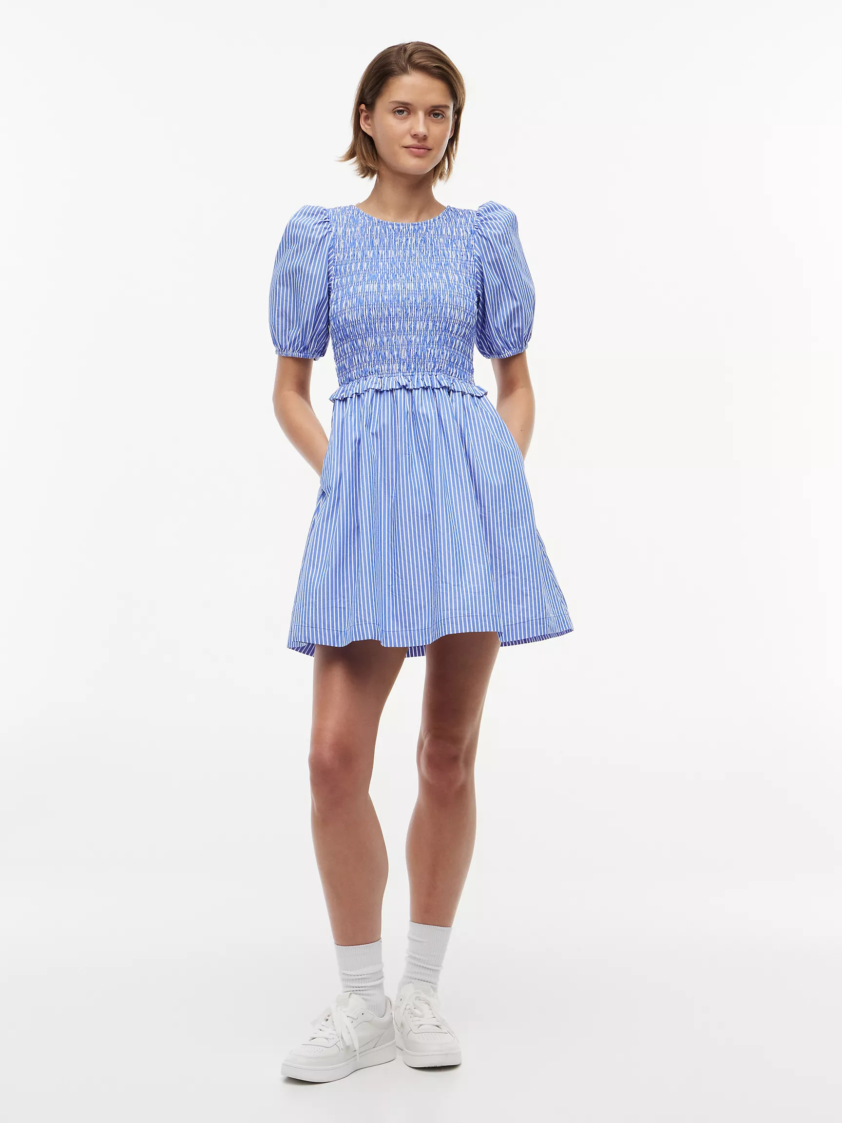 Tommy Jeans Shirred Poplin Mini Dress | Tommy Hilfiger | Tommy Hilfiger (US)