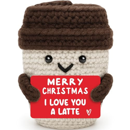 Early Christmas Gift Ideas Christmas Gifts for Women Men Coffee Lover Crochet Coffee Mug Cup Desk Decoration for Wife Husband Stocking Stuffers for Best Friends Daughter Son Grandkids Family | Amazon (US)
