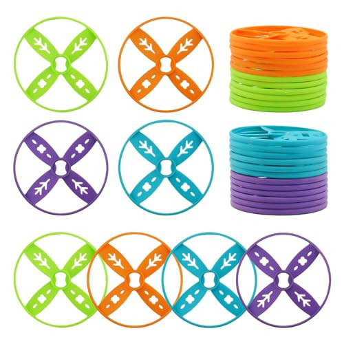 Outside Toys for Kids Ages 4-8, 24 Pack Flying Discs Supplement Set - Compatible with Most Handheld and Foot-Powered Flying Disc Toys, Includes 4 Vibrant Colors, Must-Have for Flying Disc Enthusiasts | Amazon (US)