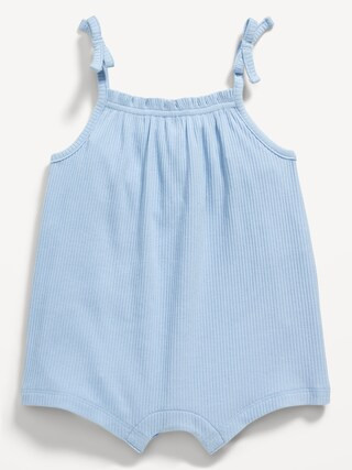 Sleeveless Tie-Bow One-Piece Romper for Baby | Old Navy (US)