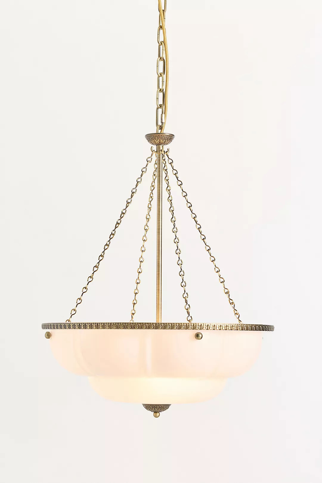 The Eloise Scallop Milk Glass Chandelier | Anthropologie (US)