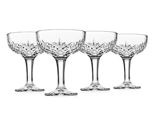 Godinger Champagne Glasses, Champagne Glass Set, Coupes Barware Martini Glasses - Set of 4, 6oz., Dublin Crystal Collection | Amazon (US)