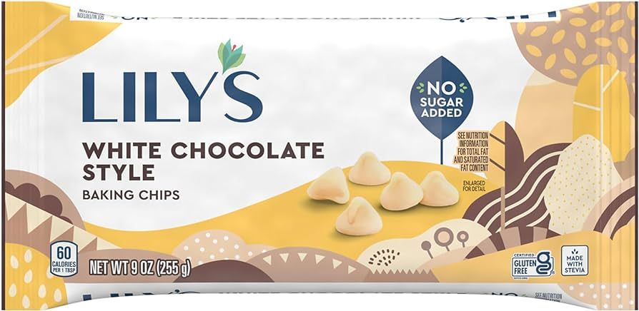 LILY'S White Chocolate Style No Sugar Added, Baking Chips Bags, 9 oz (3 Count) | Amazon (US)