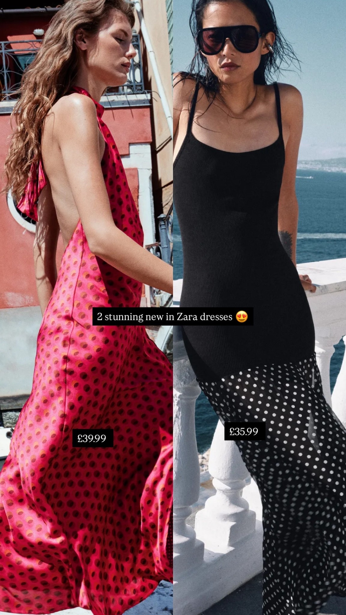 Two stunning new in Zara dresses I think will sell out 😍
