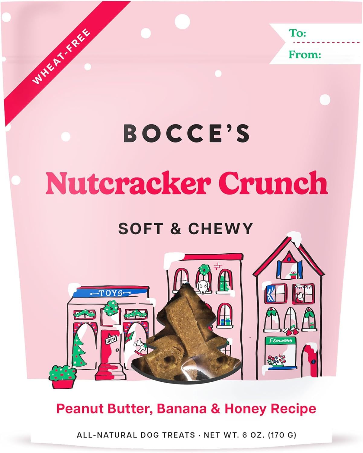 Bocce's Bakery All-Natural, Seasonal, Nutcracker Crunch Dog Treats, Wheat-Free, Limited-Ingredien... | Amazon (US)