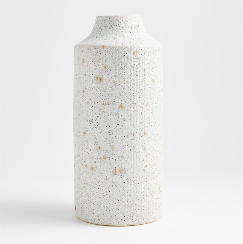 Ema Ceramic White Floor Vase + Reviews | Crate and Barrel | Crate & Barrel