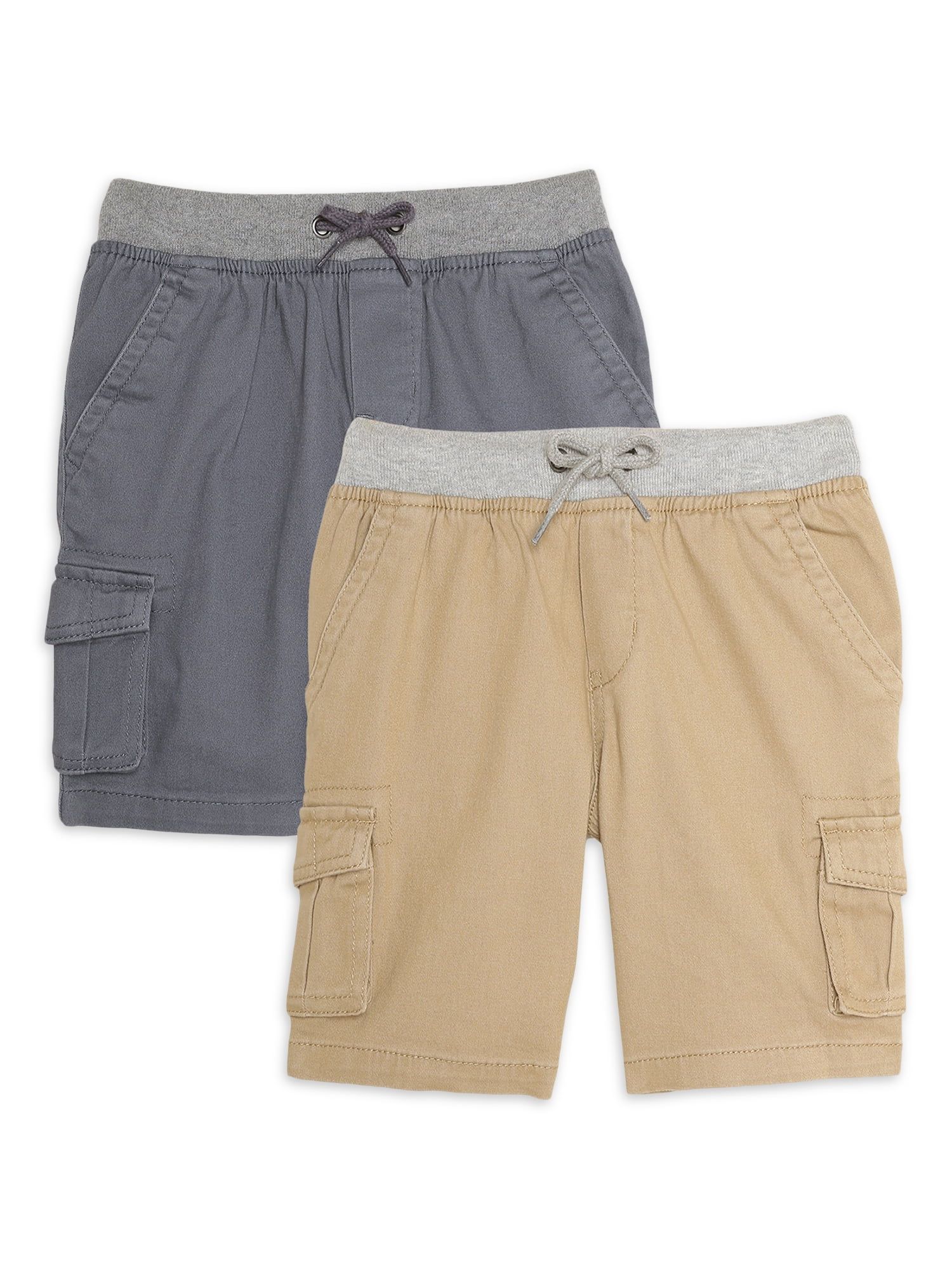 Wonder Nation Boys Cargo Jogger Shorts, 2-Pack, Sizes 4-18 & Husky - Walmart.com | Walmart (US)