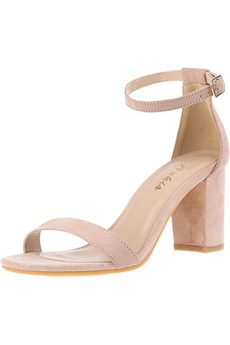 DREAM PAIRS Women's Hi-Chunk High Heel Pump Sandals | Amazon (US)
