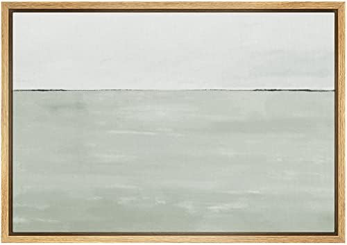 SIGNWIN Framed Canvas Print Wall Art Gray Watercolor Pastel Color Field Abstract Shapes Illustration | Amazon (US)