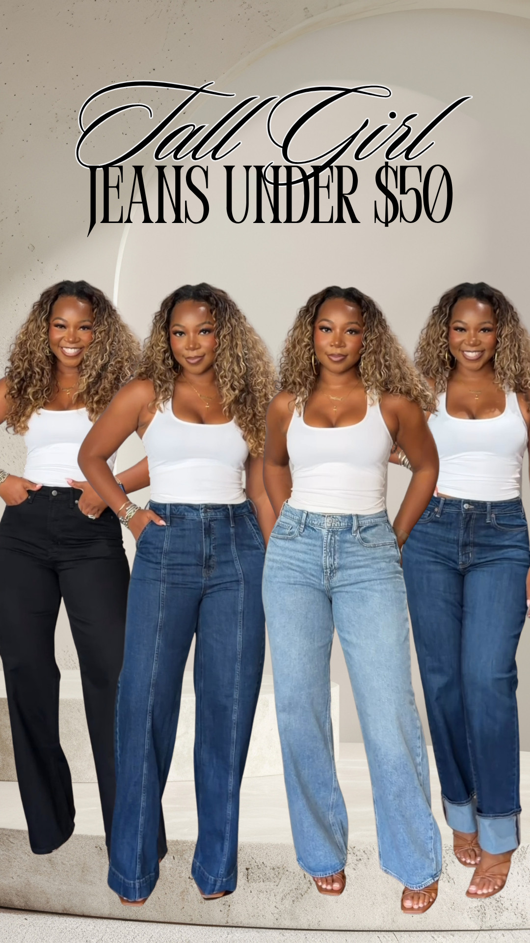 Shop tall-length denim built for you, all under $50!! I'm 5'9 200 lbs wearing 12 Tall 
 

 #LTKootd #LTKTall