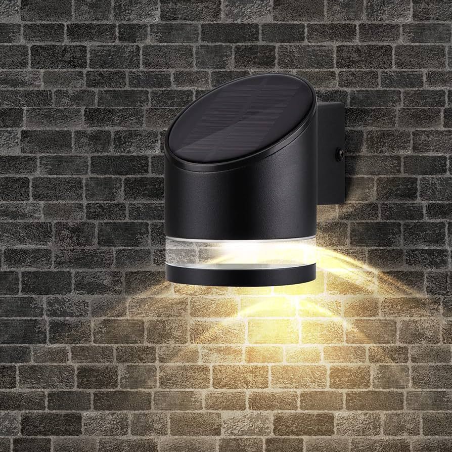 TJCoLUX LED Solar Wall Light Outdoor Aluminum Wireless Wall Sconce IP44 Waterproof Lantern Fixtur... | Amazon (US)